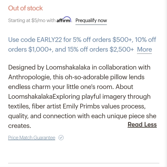 Anthropologie x Loomshakalaka Pommed Pillow - sun/moon - Picture 4 of 9